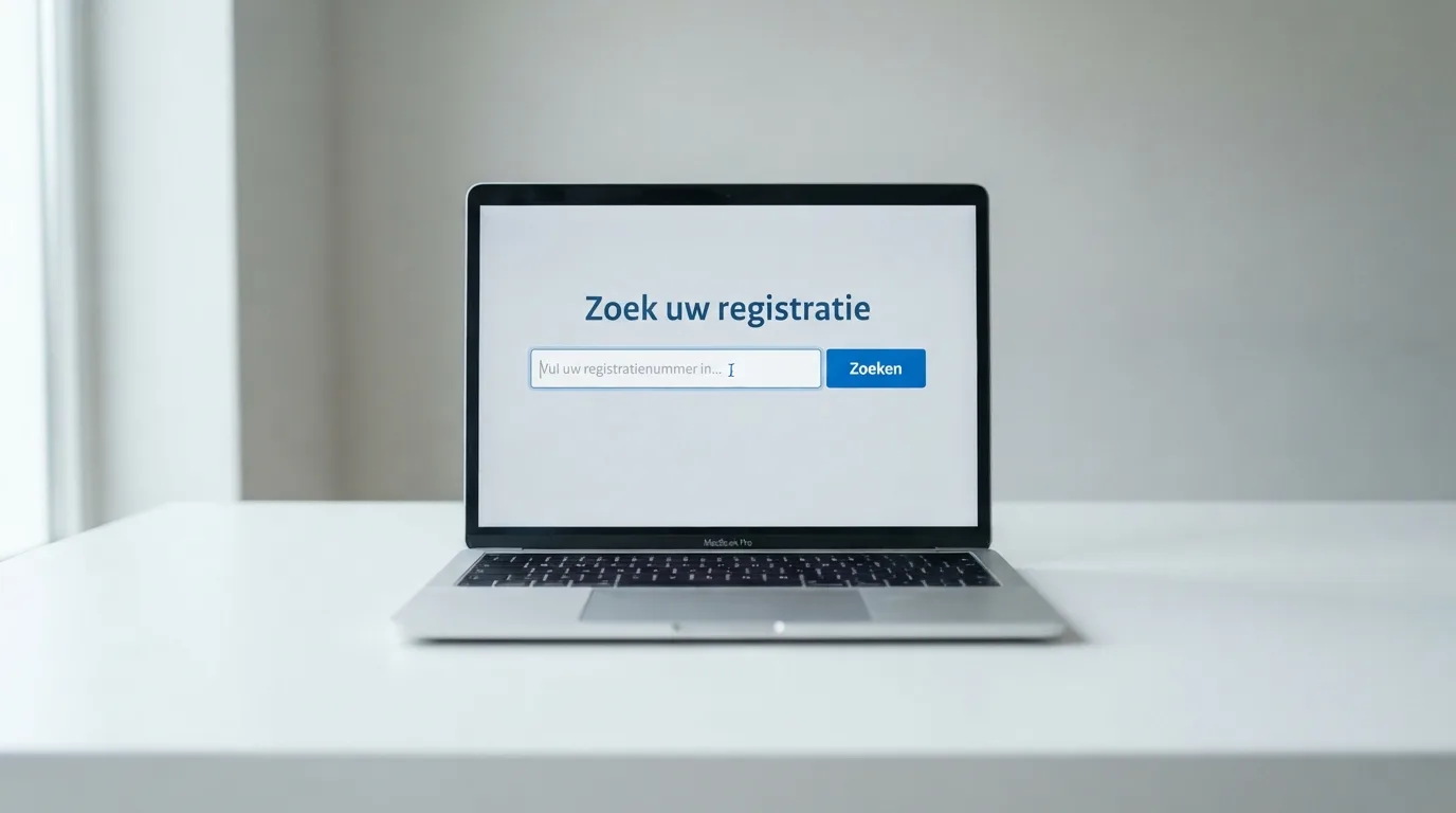 Zoekscherm van het Cruks-register met een veld voor zelfuitsluiting