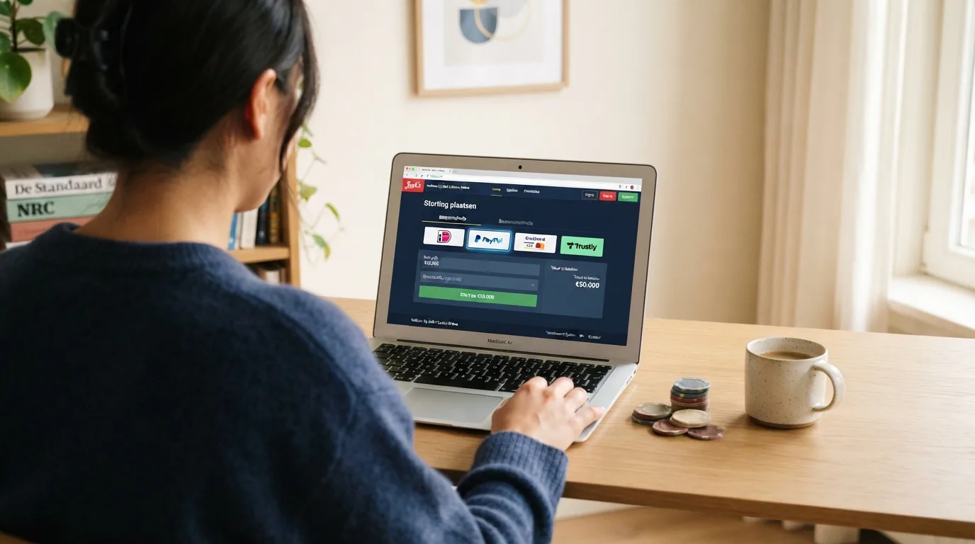 Stortingspagina van een online casino met MiFinity als gekozen betaalmethode