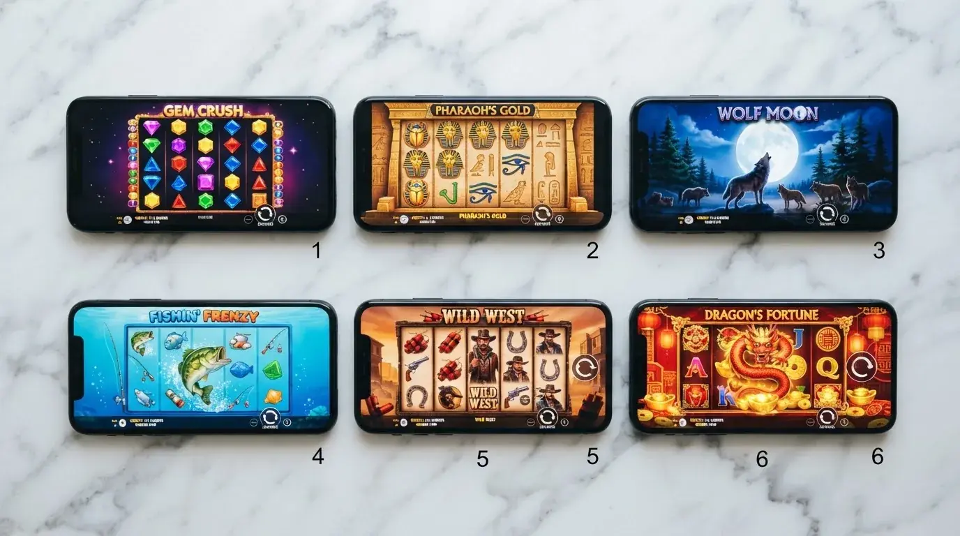 Een grid van zes provider-logo's — Pragmatic Play, Play'n GO, NetEnt, Nolimit City, ELK Studios en Relax Gaming — boven een collage van hun bekendste slot-titels