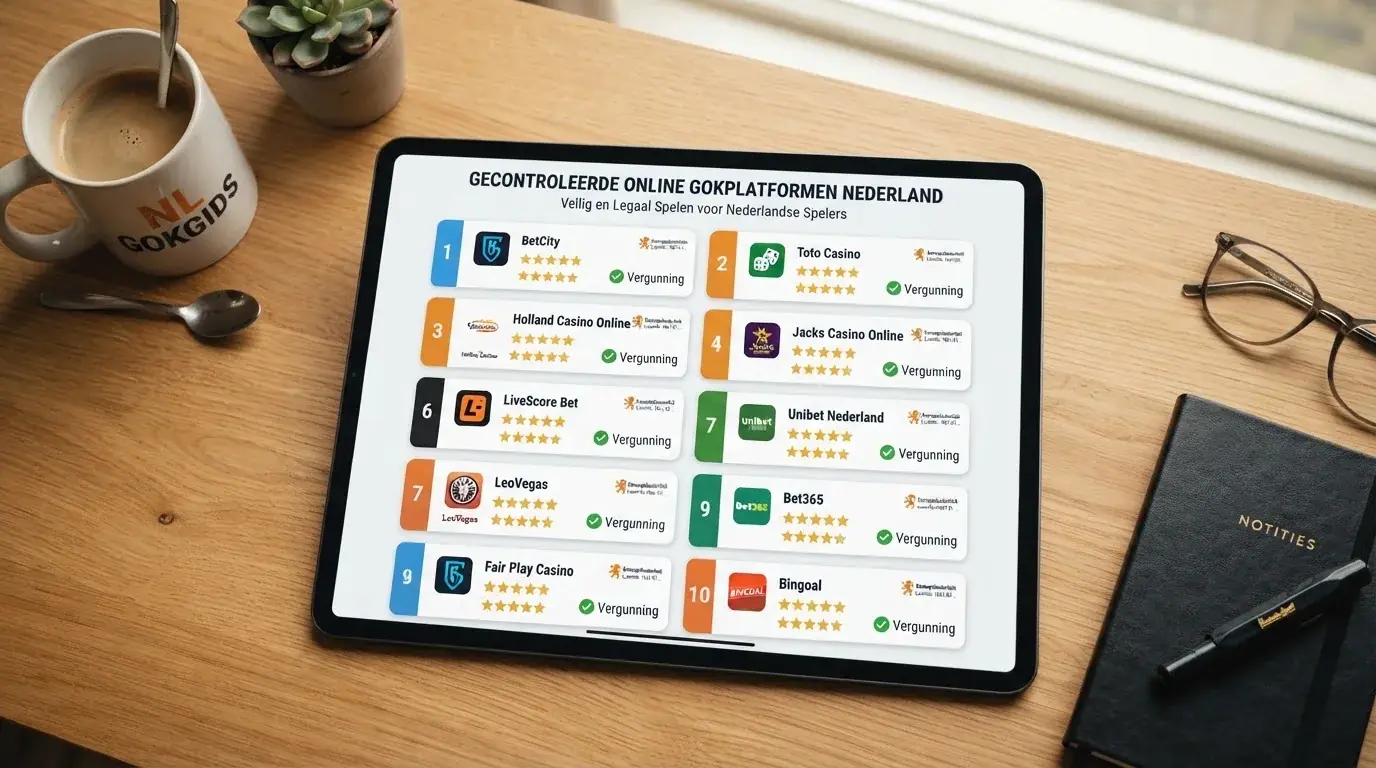 Overzicht van de tien best beoordeelde Ksa-vergunde online casino's in een raster met logo's, sterbeoordelingen en kerngegevens